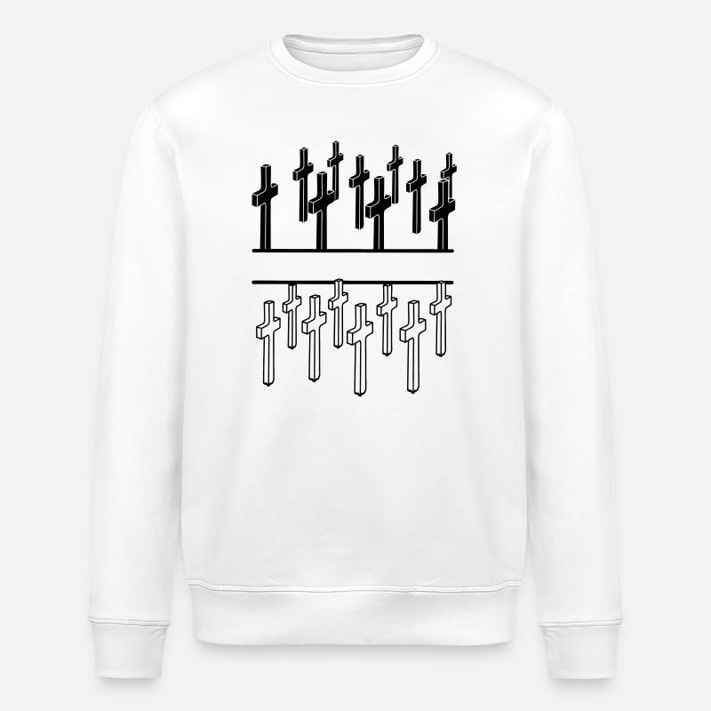 Cimetière militaire de Crosses - Sweat bio ROLLER Stanley/Stella Unisexe - blanc