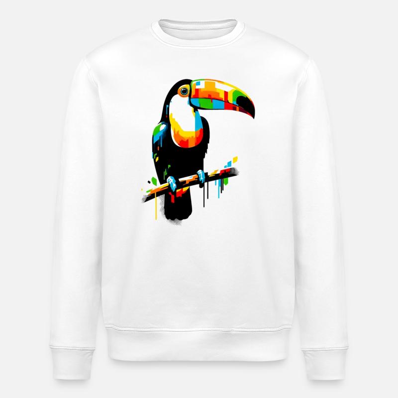 Toucan - Stanley/Stella ROLLER Unisex Organic Sweatshirt - white