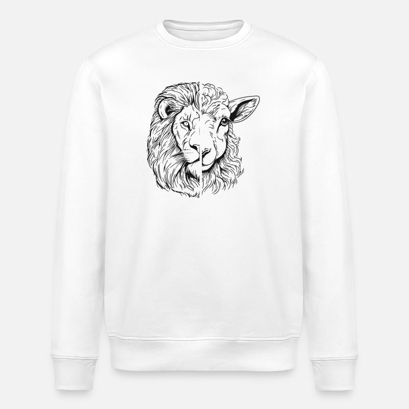 Löwe und Lamm - Stanley/Stella Unisex Bio-Sweatshirt ROLLER - Weiß
