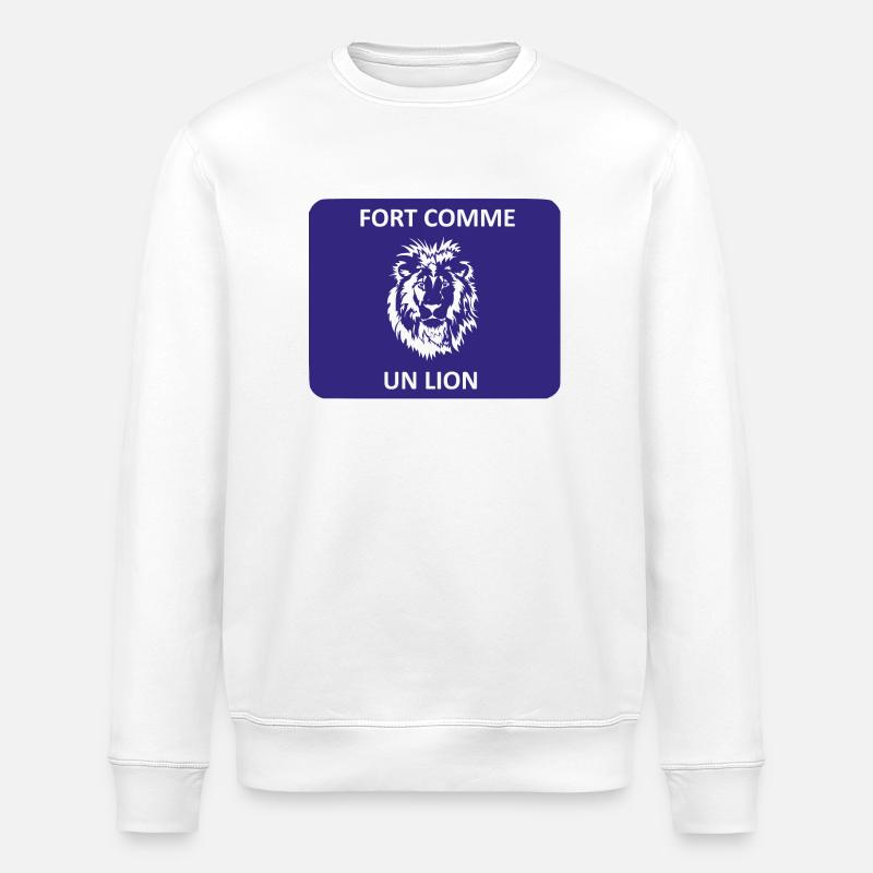 Fort comme un lion - Sweat bio ROLLER Stanley/Stella Unisexe - blanc