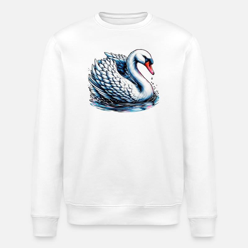 Cygne - Sweat bio ROLLER Stanley/Stella Unisexe - blanc