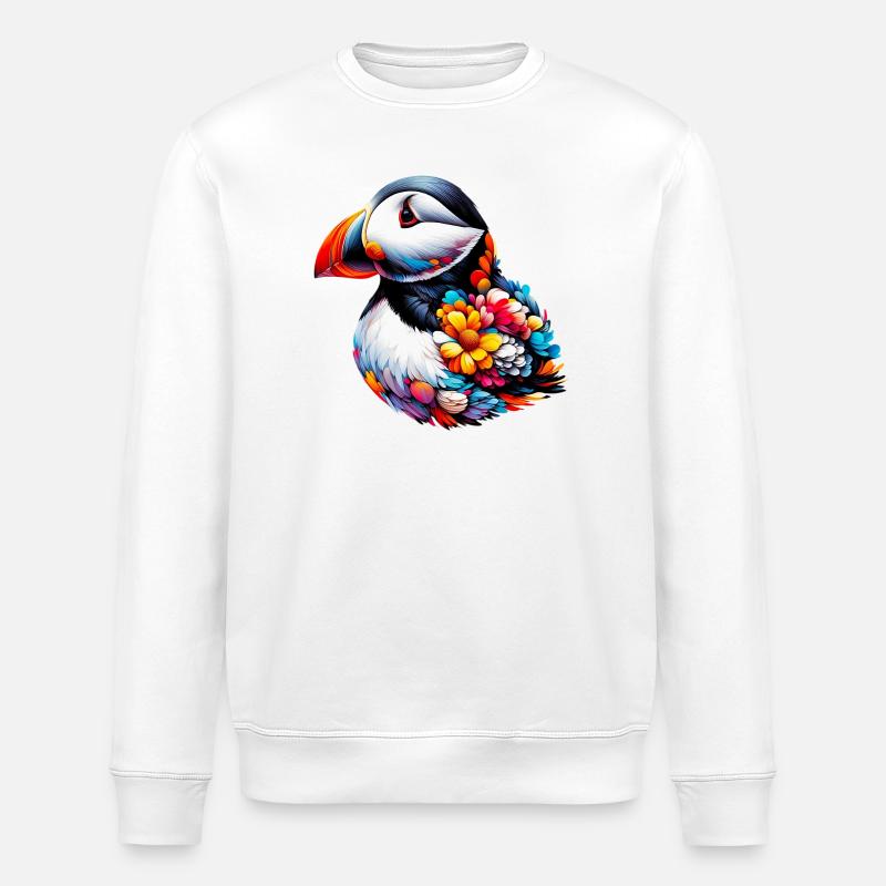 Papageitaucher - Stanley/Stella Unisex Bio-Sweatshirt ROLLER - Weiß