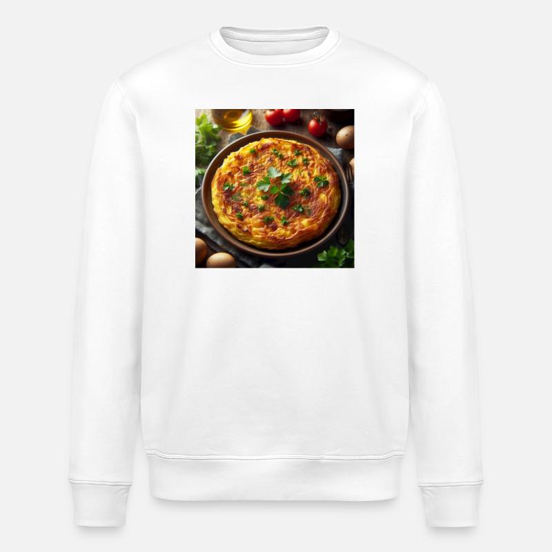 Kartoffel-Omelette - Stanley/Stella Unisex Bio-Sweatshirt ROLLER - Weiß