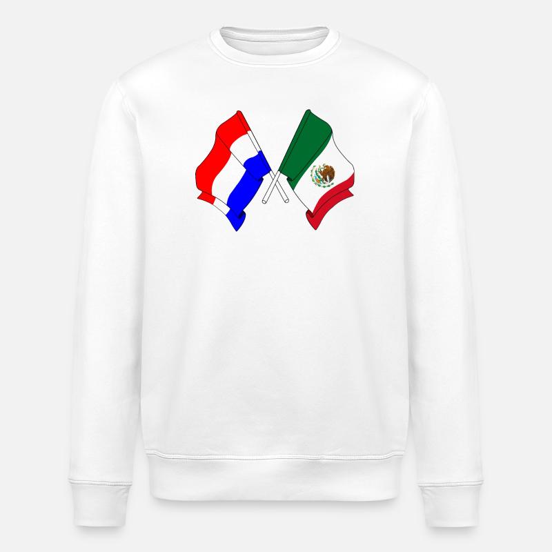 Drapeau Pays-Bas, drapeau Mexique - Sweat bio ROLLER Stanley/Stella Unisexe - blanc