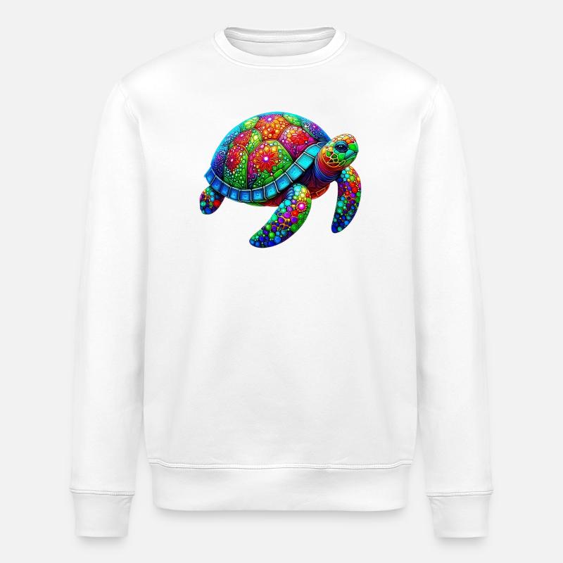 Turtle - Stanley/Stella ROLLER Unisex Organic Sweatshirt - white