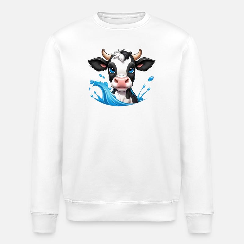 Dearest dairy cow - Stanley/Stella ROLLER Unisex Organic Sweatshirt - white