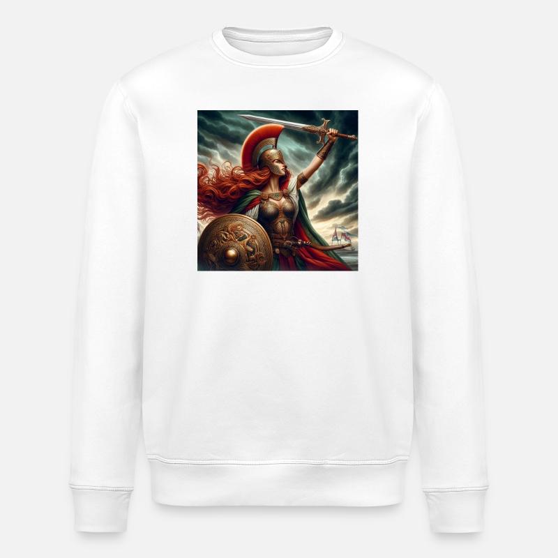 Die Macht eines keltischen Kriegers - Stanley/Stella Unisex Bio-Sweatshirt ROLLER - Weiß