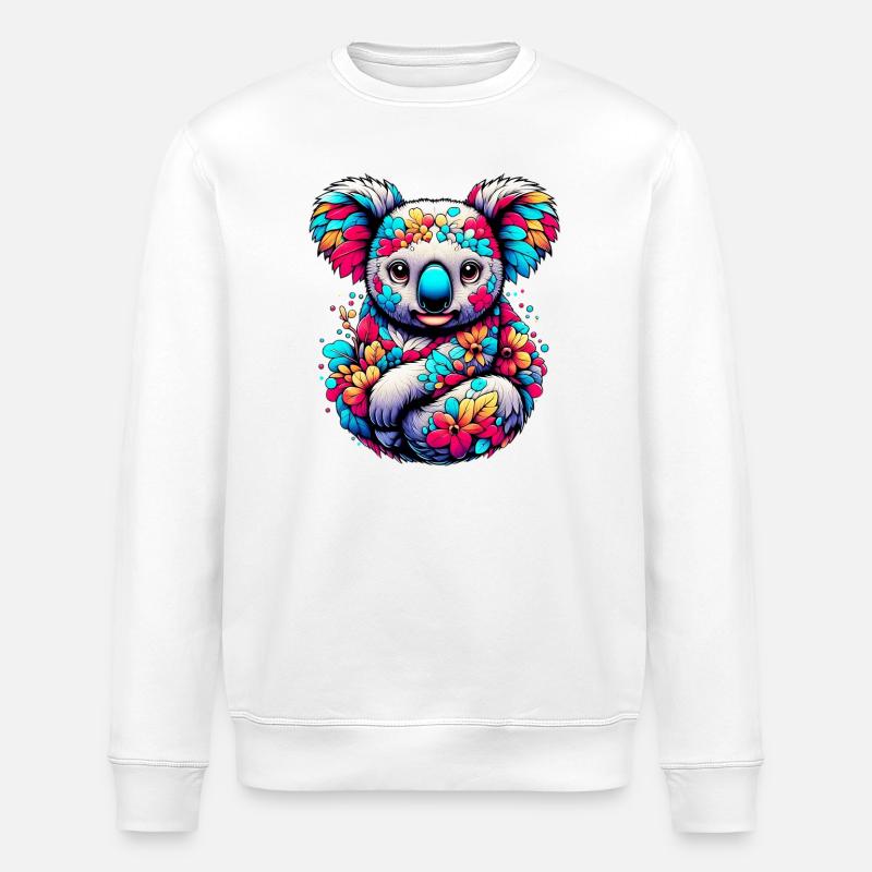 Koala - Stanley/Stella ROLLER Unisex Organic Sweatshirt - white