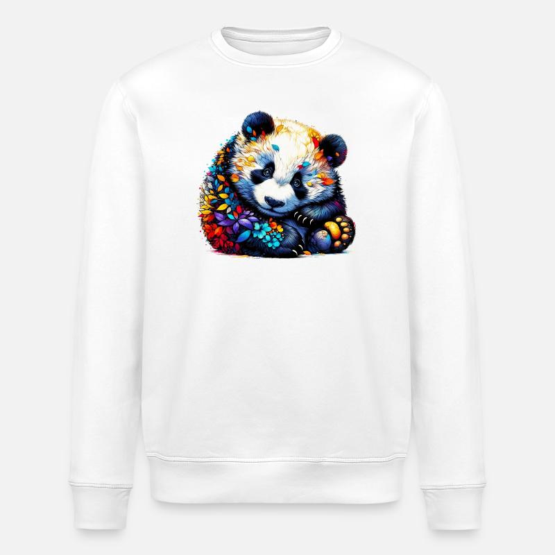 Panda - Stanley/Stella Unisex Bio-Sweatshirt ROLLER - Weiß