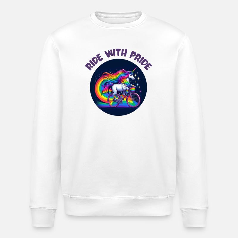 Fahren Sie mit Stolz - Stanley/Stella Unisex Bio-Sweatshirt ROLLER - Weiß