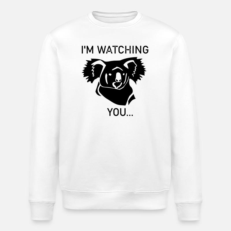 Koala vous regarde - Sweat bio ROLLER Stanley/Stella Unisexe - blanc