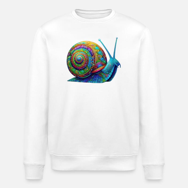 Snail - Stanley/Stella ROLLER Unisex Organic Sweatshirt - white
