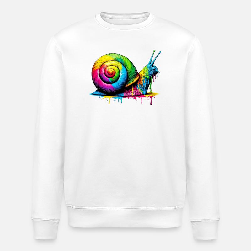 Schnecke - Stanley/Stella Unisex Bio-Sweatshirt ROLLER - Weiß
