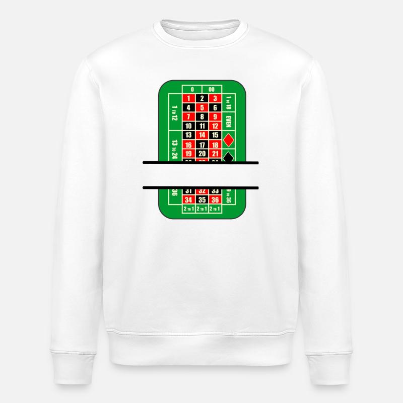 Table Casino - Sweat bio ROLLER Stanley/Stella Unisexe - blanc