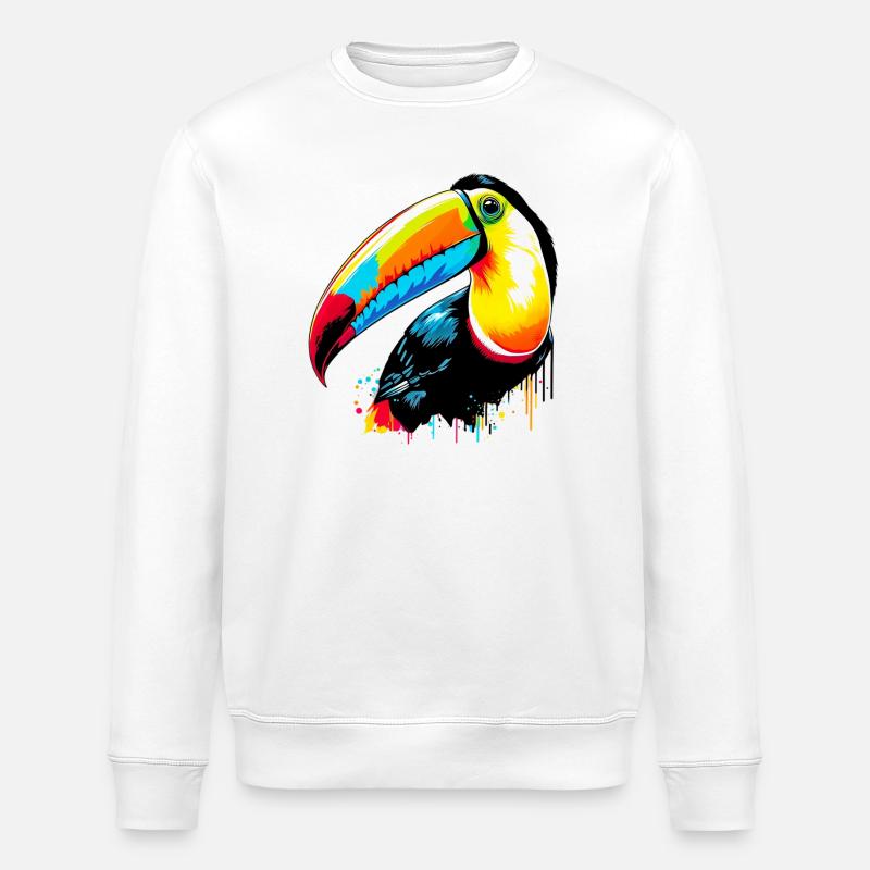 Toucan - Stanley/Stella ROLLER Unisex Organic Sweatshirt - white