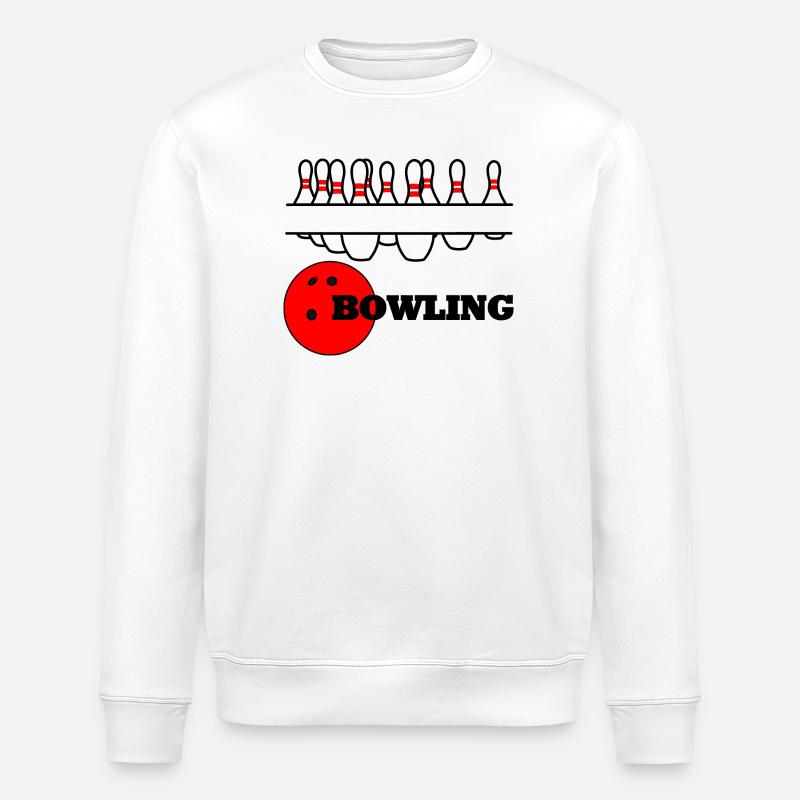 Bowling-Logo-Banner - Stanley/Stella Unisex Bio-Sweatshirt ROLLER - Weiß