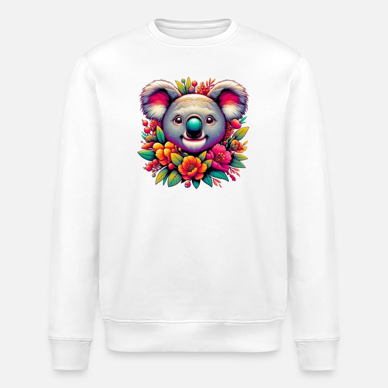 Koala - Stanley/Stella ROLLER Unisex Organic Sweatshirt - white