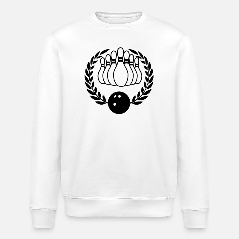 Bowling Lorbeerkranz - Stanley/Stella Unisex Bio-Sweatshirt ROLLER - Weiß