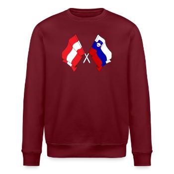 Drapeau de l’Autriche et drapeau de la Slovénie - Sweat bio ROLLER Stanley/Stella Unisexe - blanc - Devant - Nik (191cm)
