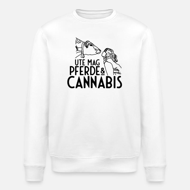 Désherbage du chanvre Canabis - Sweat bio ROLLER Stanley/Stella Unisexe - blanc