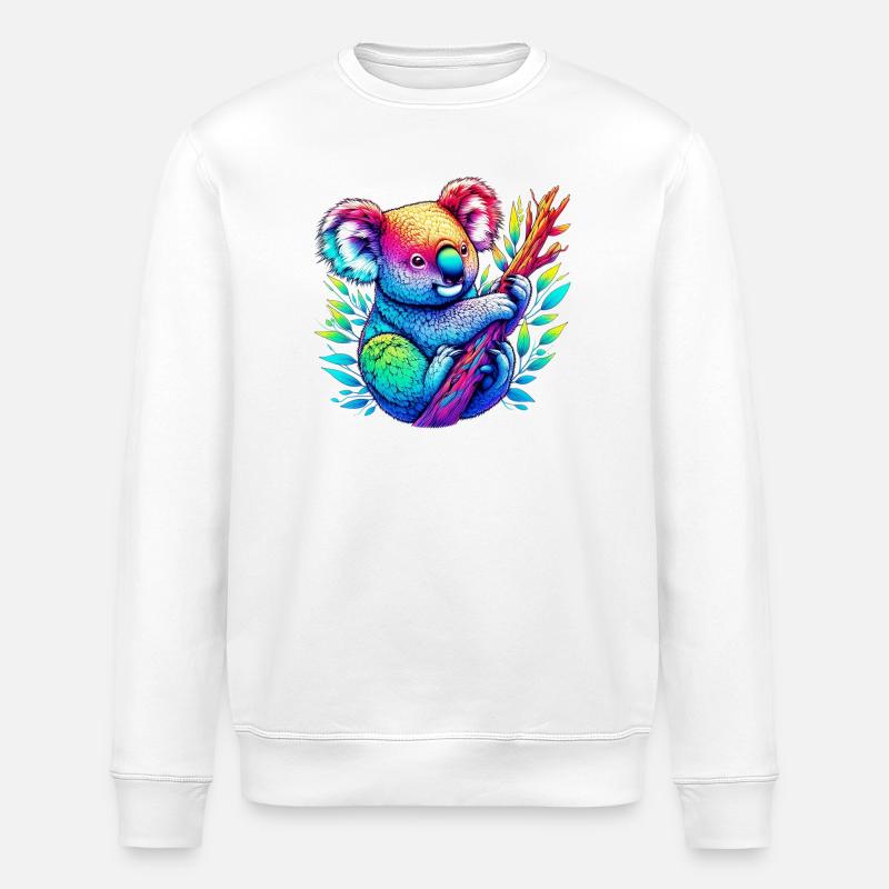 Koala - Stanley/Stella ROLLER Unisex Organic Sweatshirt - white