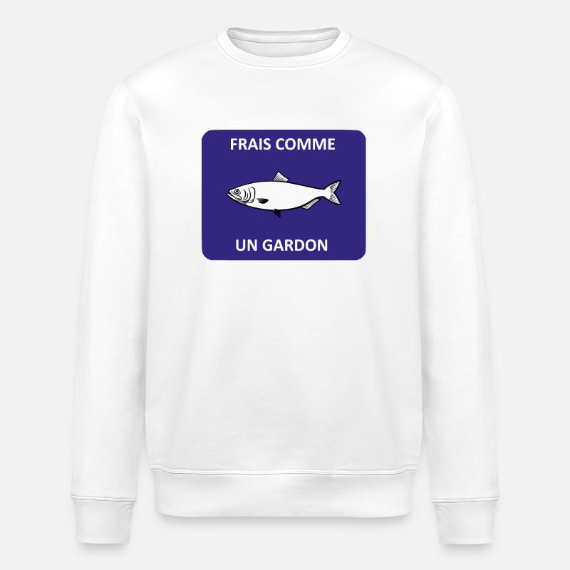 Frais comme un gardon - Sweat bio ROLLER Stanley/Stella Unisexe - blanc
