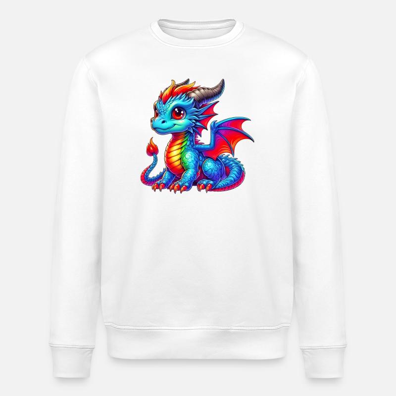 Drache - Stanley/Stella Unisex Bio-Sweatshirt ROLLER - Weiß