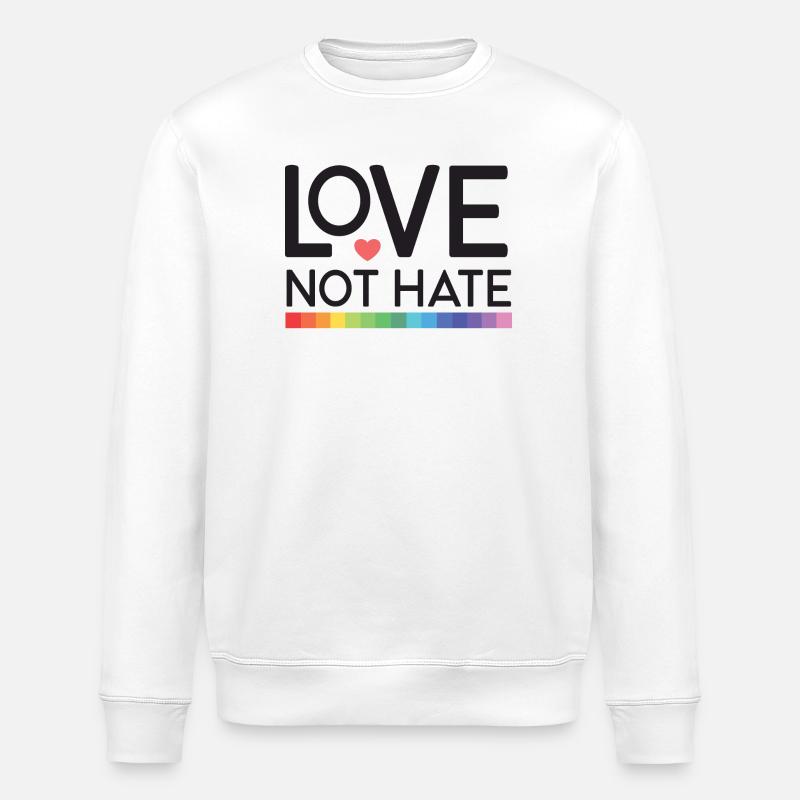LGBT Pride Month - Liebe statt Hass - Stanley/Stella Unisex Bio-Sweatshirt ROLLER - Weiß