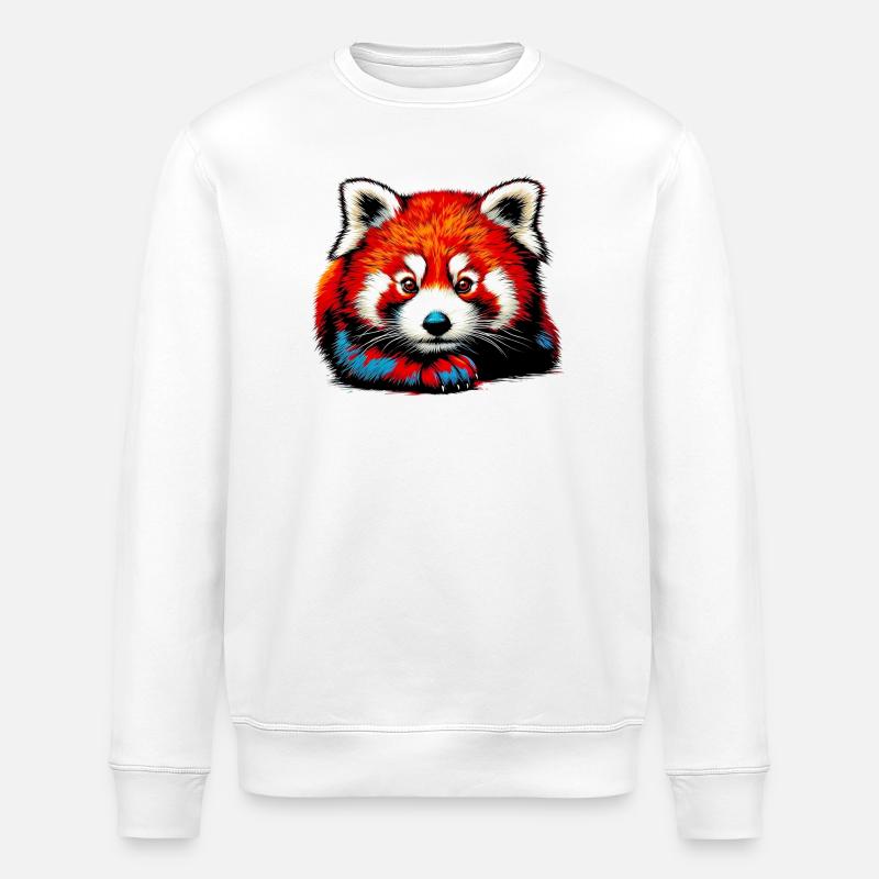 Kleiner Panda - Stanley/Stella Unisex Bio-Sweatshirt ROLLER - Weiß