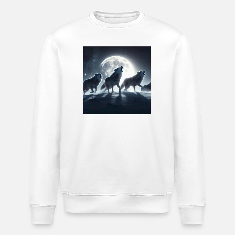 Le hurlement des loups - Sweat bio ROLLER Stanley/Stella Unisexe - blanc