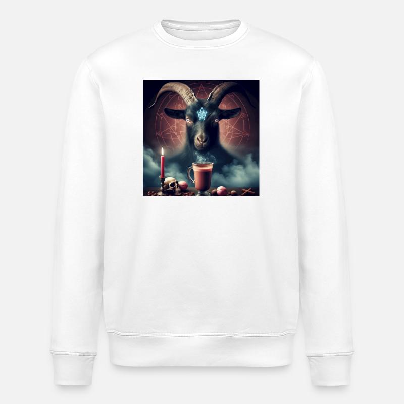 Invoking Satan - Stanley/Stella ROLLER Unisex Organic Sweatshirt - white