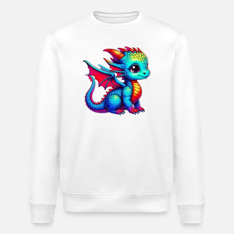 Drache - Stanley/Stella Unisex Bio-Sweatshirt ROLLER - Weiß