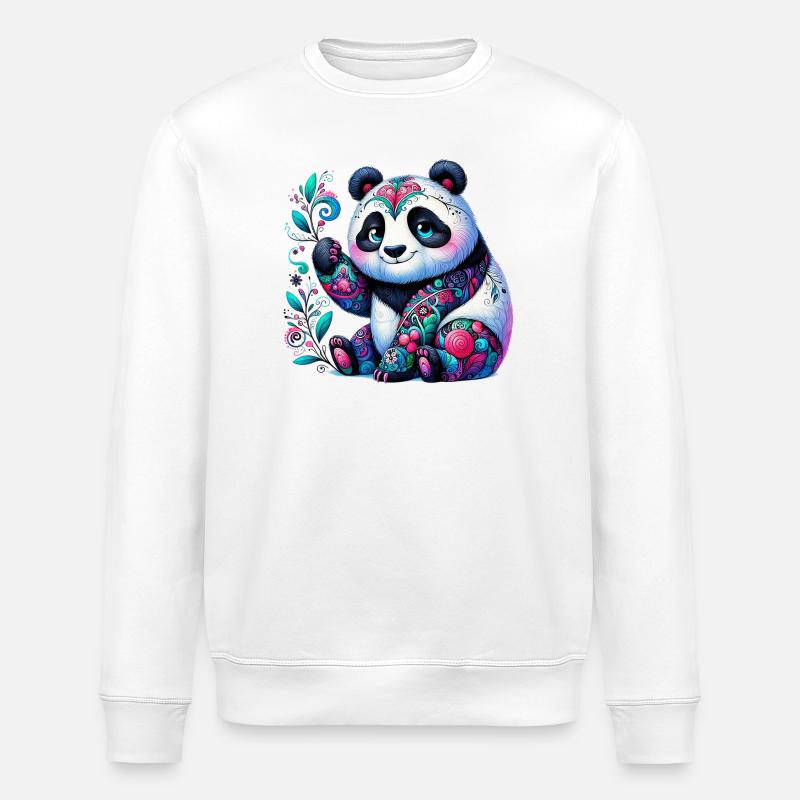 Panda - Sweat bio ROLLER Stanley/Stella Unisexe - blanc