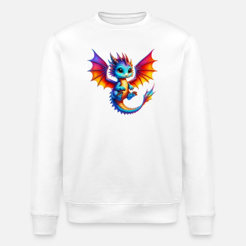 Drache - Stanley/Stella Unisex Bio-Sweatshirt ROLLER - Weiß