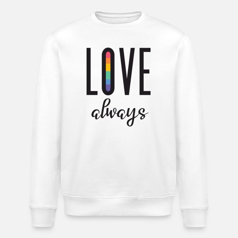 LGBT Pride Month - Liebe immer - Stanley/Stella Unisex Bio-Sweatshirt ROLLER - Weiß