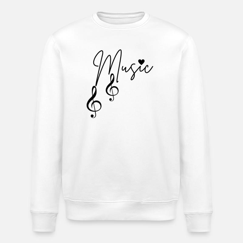Musiknoten - Stanley/Stella Unisex Bio-Sweatshirt ROLLER - Weiß