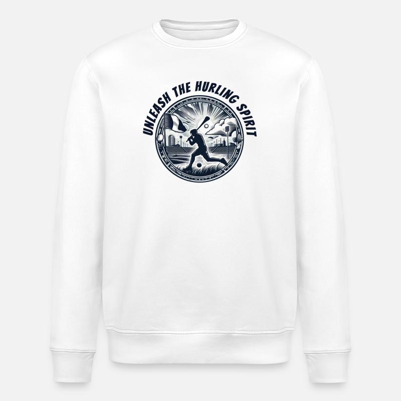 Entfesseln Sie den Hurling-Geist - Stanley/Stella Unisex Bio-Sweatshirt ROLLER - Weiß