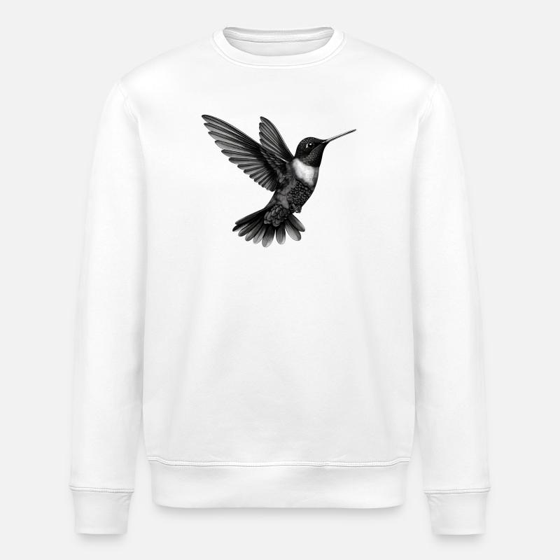 Kolibri | Hummingbird - Stanley/Stella Unisex Bio-Sweatshirt ROLLER - Weiß