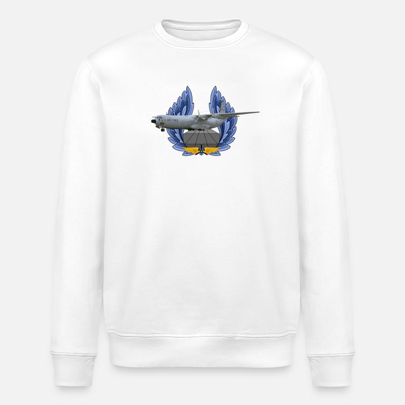 C-133 Cargomaster - Stanley/Stella ROLLER Unisex Organic Sweatshirt - white