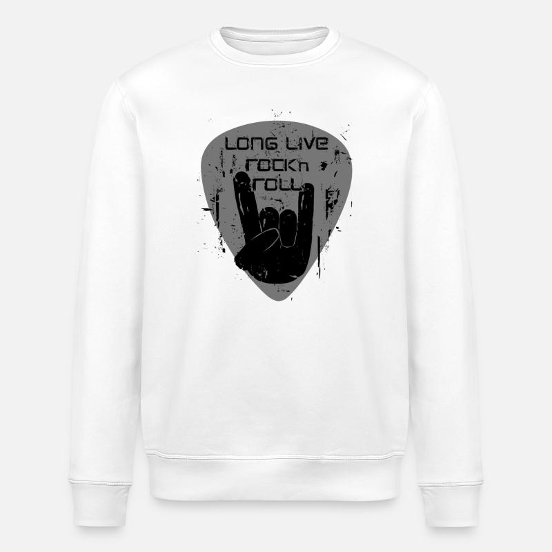 Longue vie au rock 'n' roll - Sweat bio ROLLER Stanley/Stella Unisexe - blanc