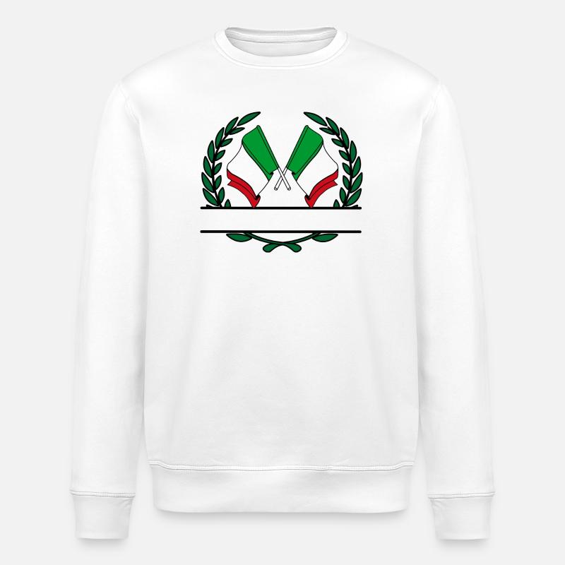 Flags Italy laurel wreath banner - Stanley/Stella ROLLER Unisex Organic Sweatshirt - white