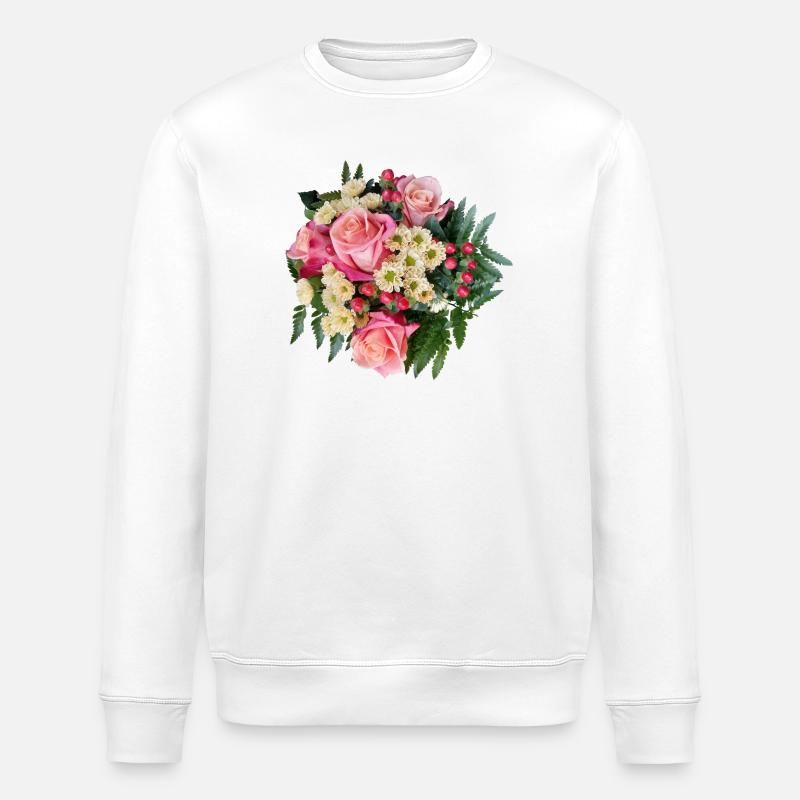 Bouquet de fleurs – Rêves pastel - Sweat bio ROLLER Stanley/Stella Unisexe - blanc
