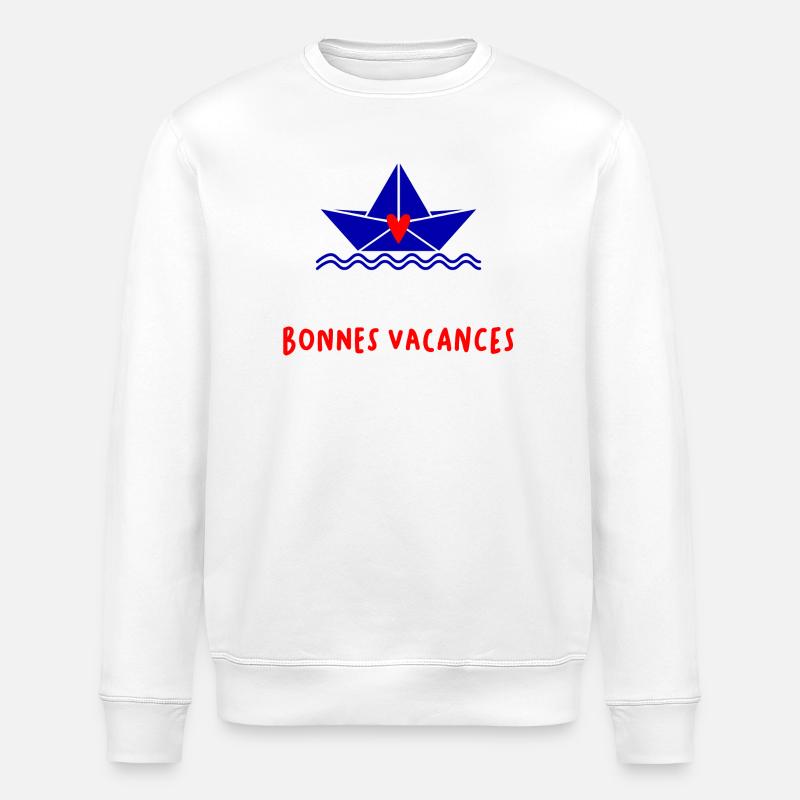 BONNES VACANCES - Sweat bio ROLLER Stanley/Stella Unisexe - blanc