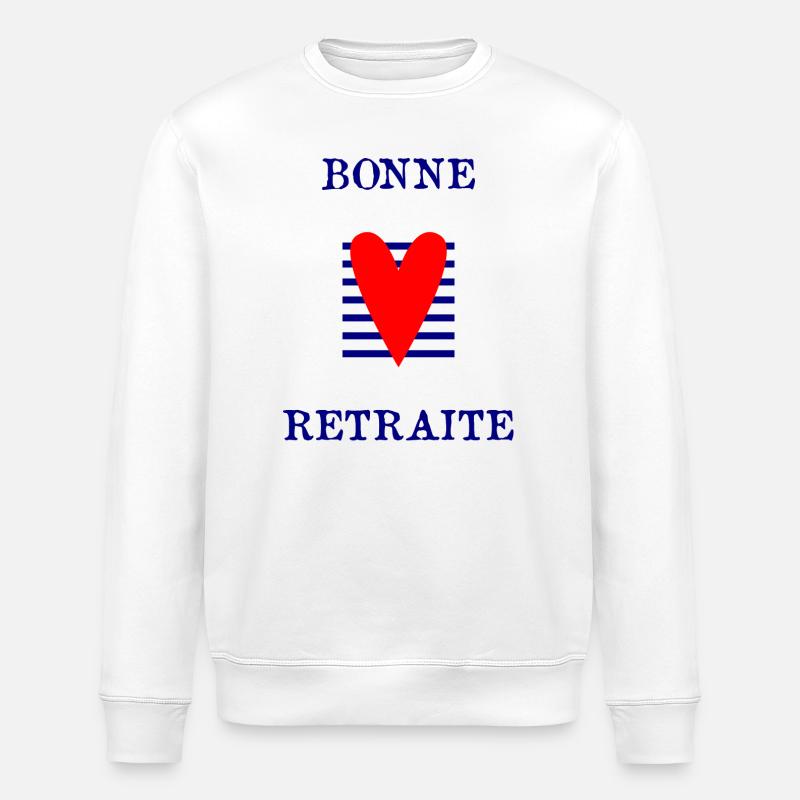 BONNE RETRAITE - Sweat bio ROLLER Stanley/Stella Unisexe - blanc