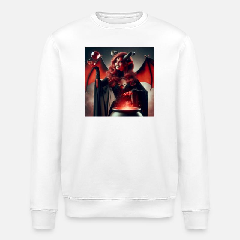 Teufelin - Stanley/Stella Unisex Bio-Sweatshirt ROLLER - Weiß