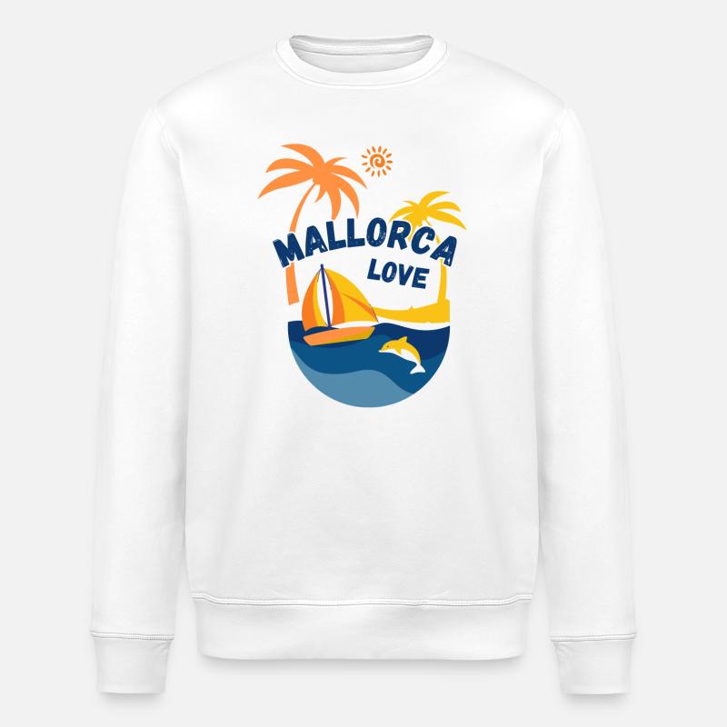 Mallorca Love - Stanley/Stella Unisex Bio-Sweatshirt ROLLER - Weiß
