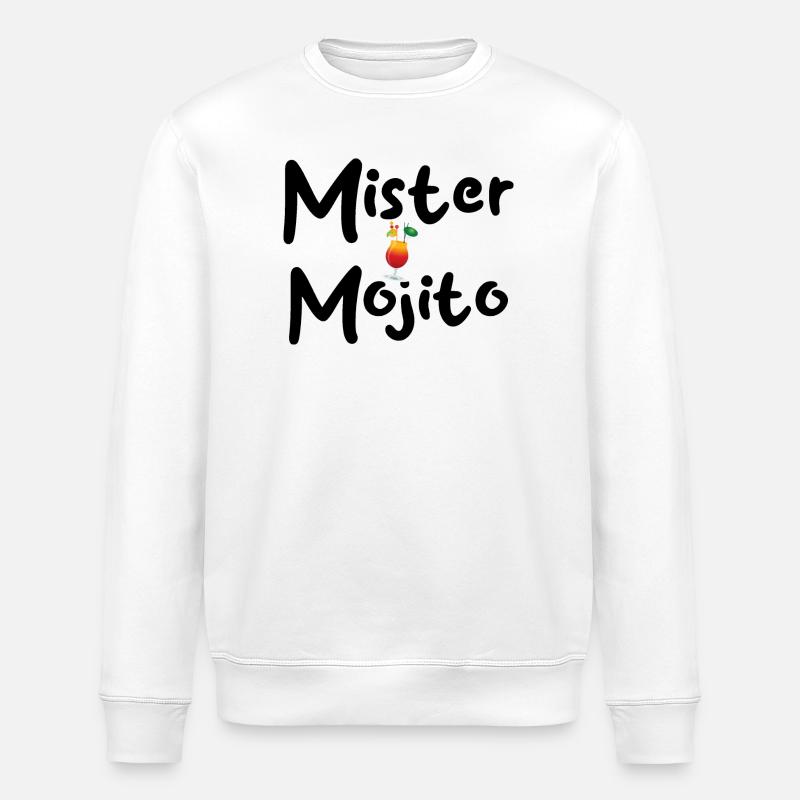 Mister Mojito Cocktail - Sweat bio ROLLER Stanley/Stella Unisexe - blanc