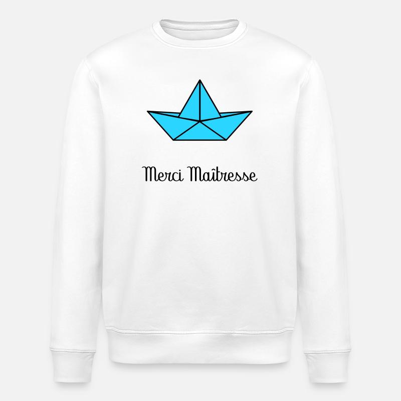 MAÎTRESSE. MERCI. MERCI MAÎTRESSE - Sweat bio ROLLER Stanley/Stella Unisexe - blanc