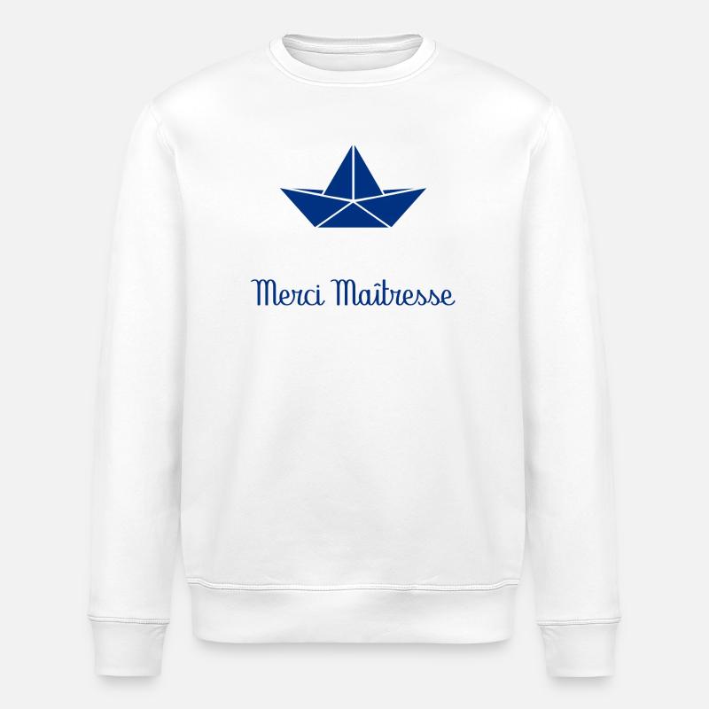 MERCI MAÎTRESSE - Sweat bio ROLLER Stanley/Stella Unisexe - blanc