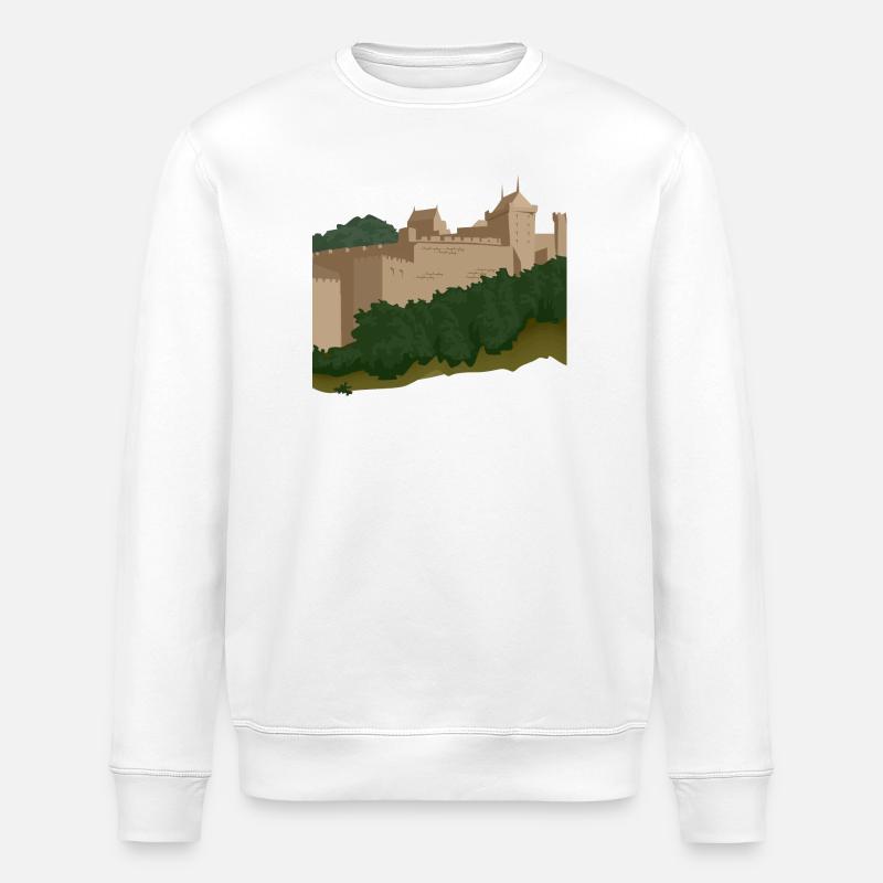 Château sur la colline - Sweat bio ROLLER Stanley/Stella Unisexe - blanc